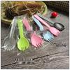 ZISIZ Disposable Plastic Cake Fork Spoon