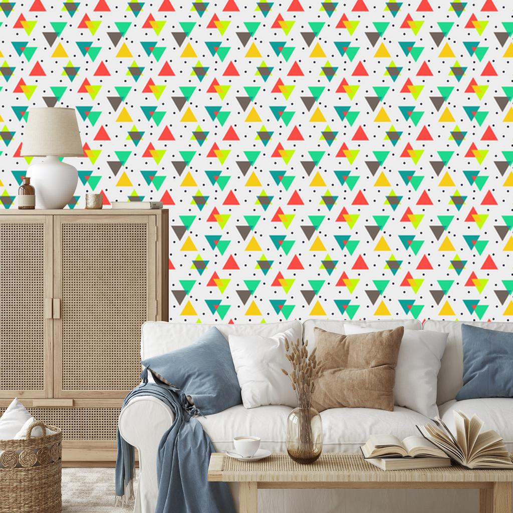 Geometric colorful pattern wallpaper for living room and bedroom 50x1000