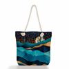 Landscape Painting Print Thick Rope Single-shoulder Beach Bag 7244 KTB