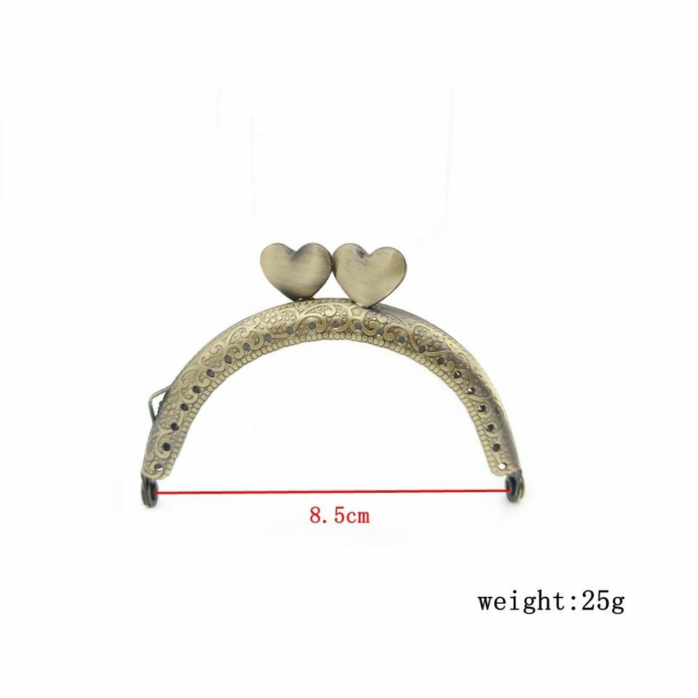 

New Metal Purse Frame Kiss Clasp Vintage 8.5/10.5/12.5CM Bag Kiss Clasp Lock Bag Frame Buckle Bag Making