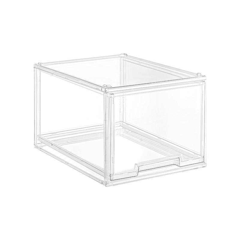 Acrylic Drawer-Type Reptile Terrarium Crested Gecko Horned Frog Bearded Dragon 36x27x22cm PET Plastic Enclosure
