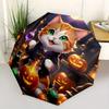 1 Stück Apotheker Kätzchen Halloween Automatisches Öffnen und Schließen Regenschirm - Kleiner Regenschirm Geeignet für Verschiedene Anlässe, Tragbarer 3-Fach Kleiner