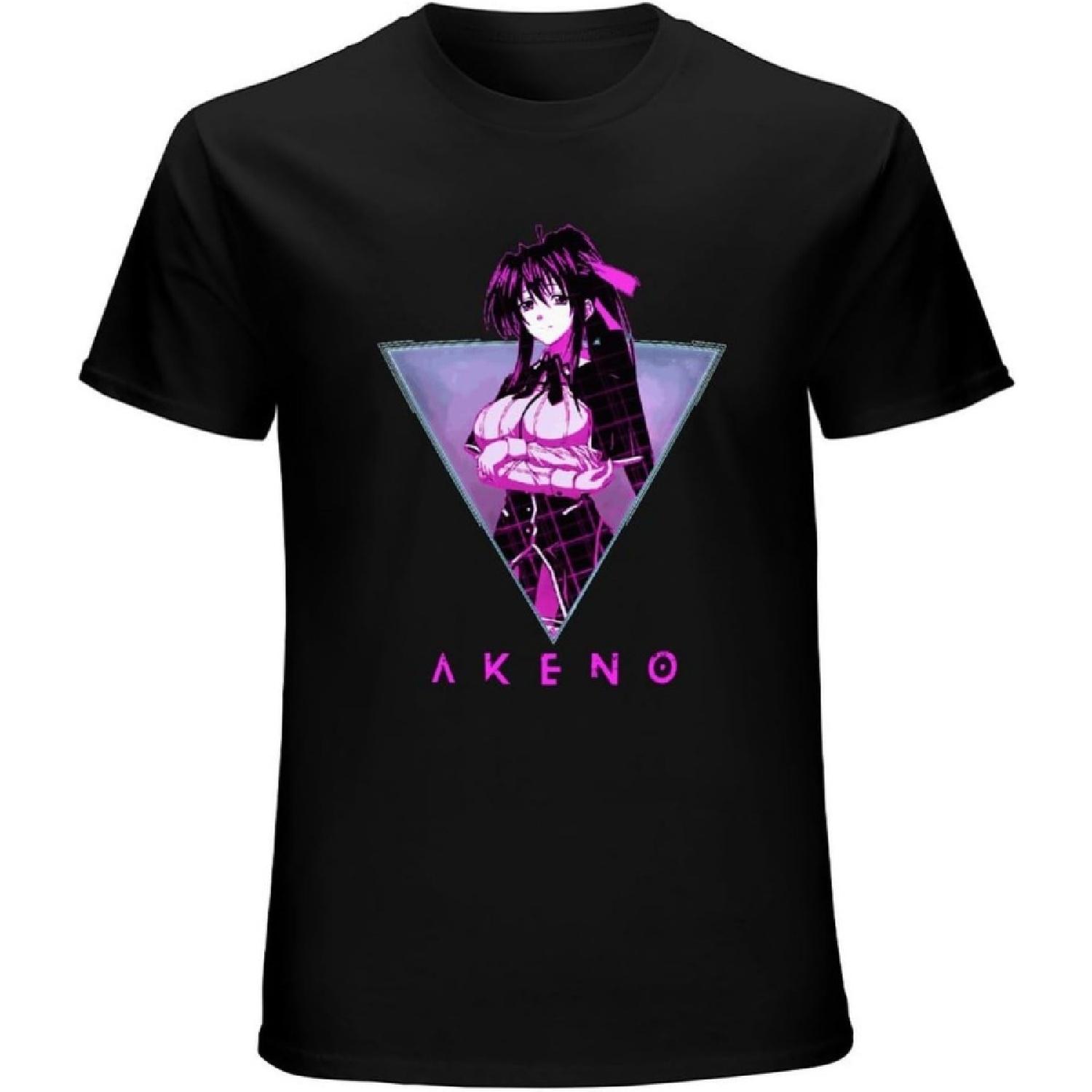 

Men s Men Akeno Himejima Highschool DxD 80S Anime Shirt Women Men Cotton Tees Tops Hip Hop Harajuku T-Shirts Black XXXXXL різнокольоровий