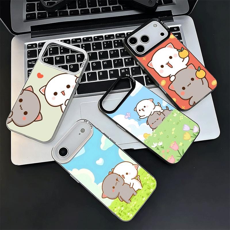 Cartoon Cute Peach Goma Shockproof Phone Case for iPhone 17 Air 16 16E 15 Pro Max 14 Plus 13 Mini 12 Back Cover Anti Fall Fundas