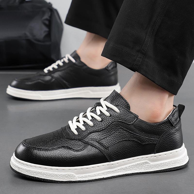 Deconstruction shoes ins niche versatile men's casual panda shoes Korean version tide white shoes soft sole personalized thick sole men's board