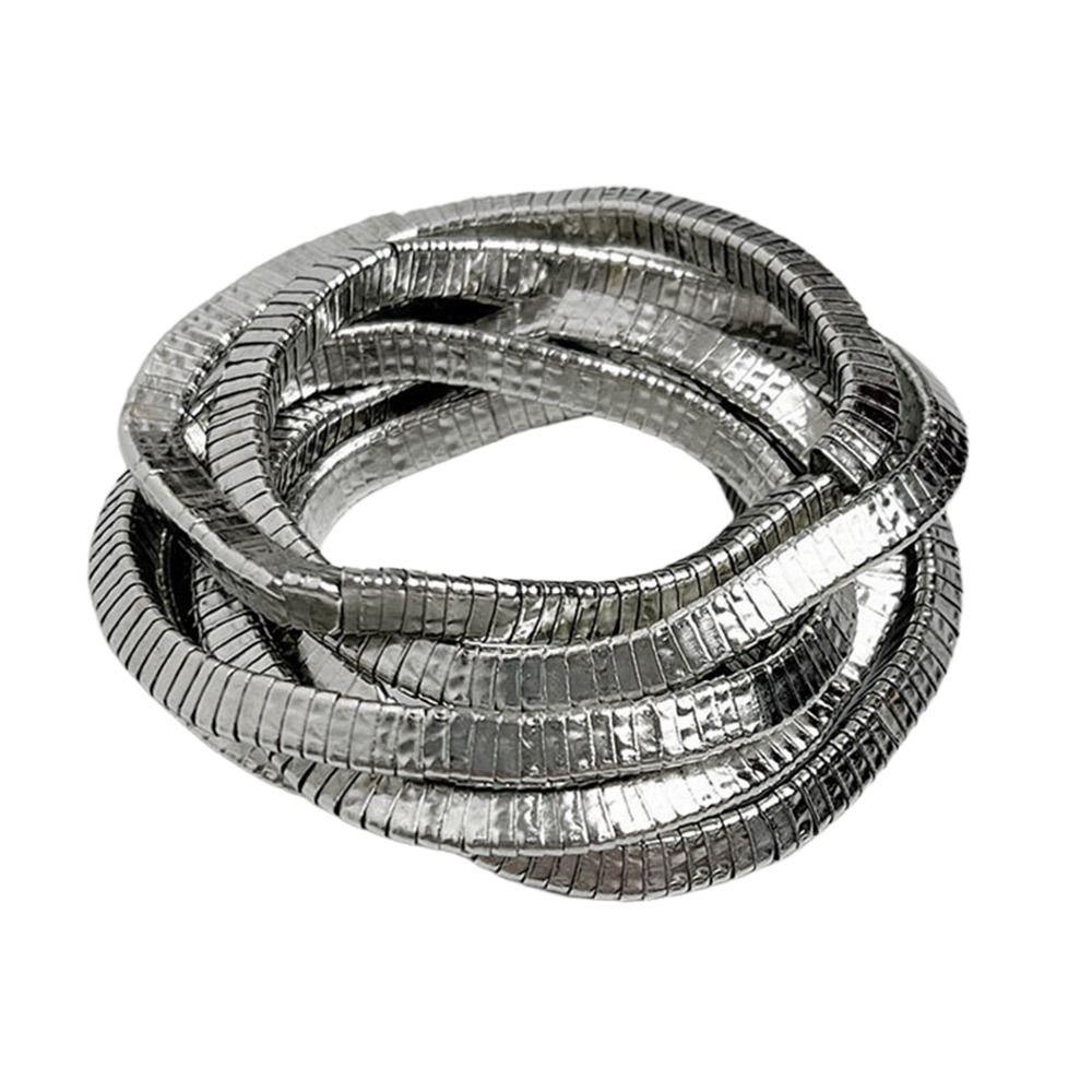 New Alloy Bendable Bracelet Gold Color Twistable Flexible Bangle Punk Silver Color Multi-layer Bracelet Jewelry Accessories