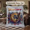 Leopard Print Style Theme Throw Blanket Custom Name Text Personalized Blanket Soft Cozy Blanket for Home Sofa Bed