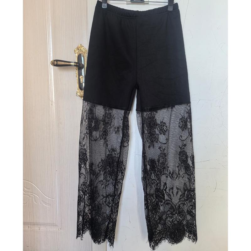 Women's Winter Velvet Lace Qipao Hanfu Pants: Breathable, Anti-Exposure Base Layer Pajamas