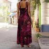 Women's Slip Dress Maxi Long Dress Skeleton Pattern Print Dress Spring & Summer Leisure Vacation