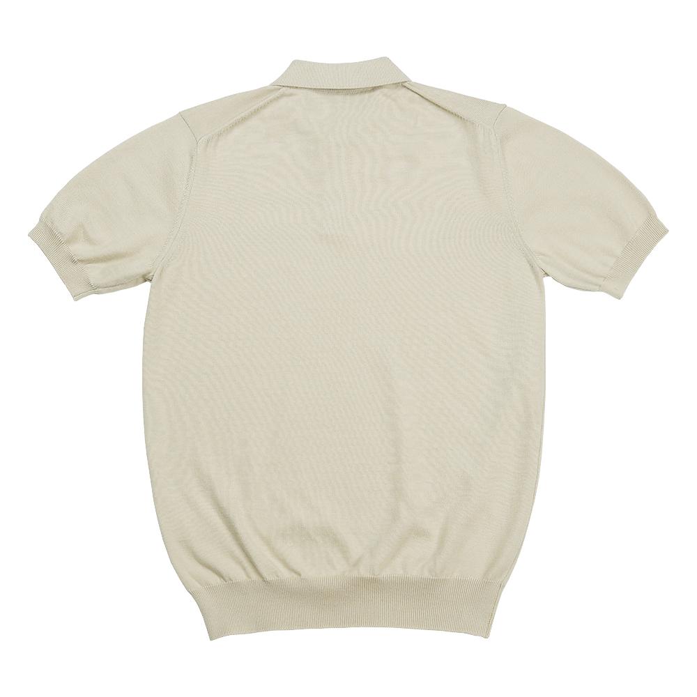 Solti 14Gg Silk Cotton Half Polo Knit (Beige)