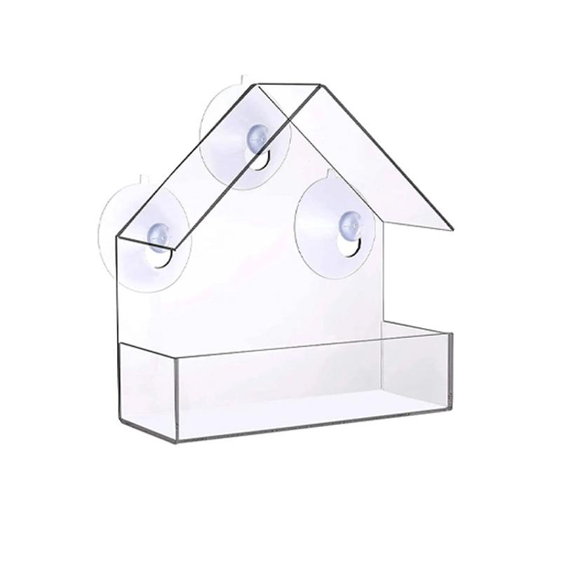 

Акриловая кормушка для птиц оконная квартирная подвесная кормушка для птиц на присоске съемная присоска выдвижной лоток для корма клетка для попугая