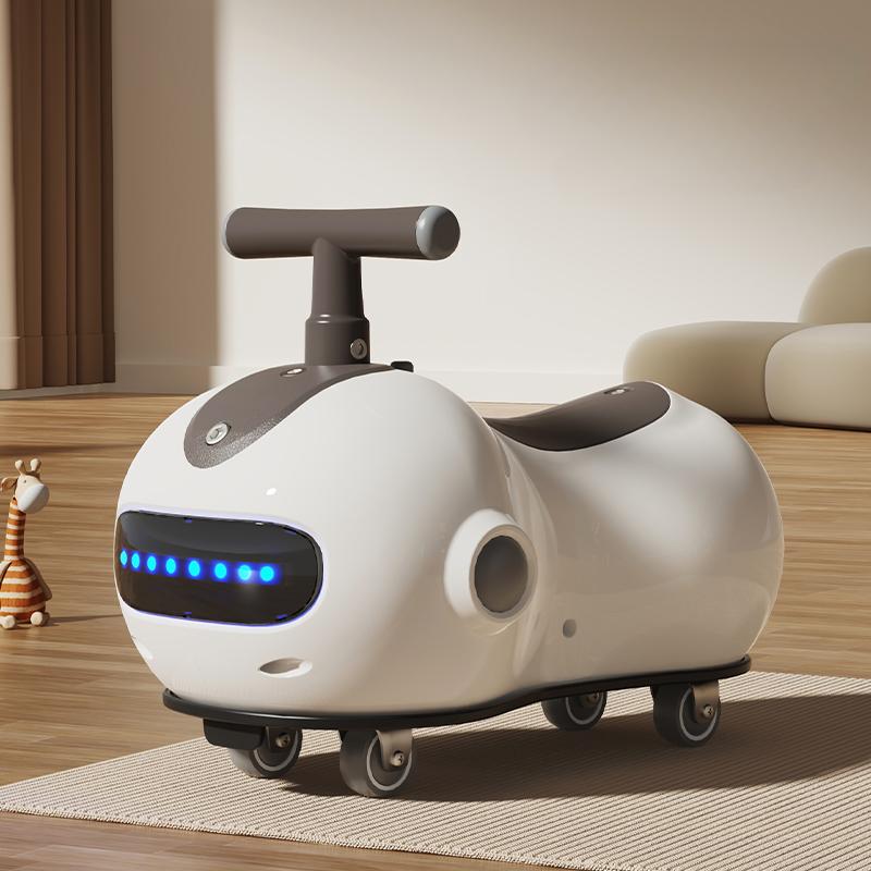 Baby Peanut Twist Car Infant Scooter Walker with Sound Light Silent Wheel Outdoor Ride on Toy Car Balance Training Birthday Gift