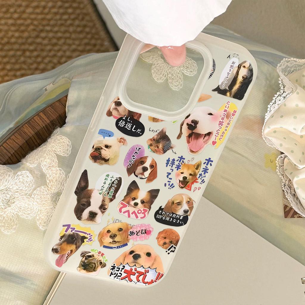 New Korean Cute Cat Dog Matte Clear Frosted Shockproof Phone Case for IPhone 17 16E 16 15 14 Plus 13 12 11 Air Plus Pro X XR Max