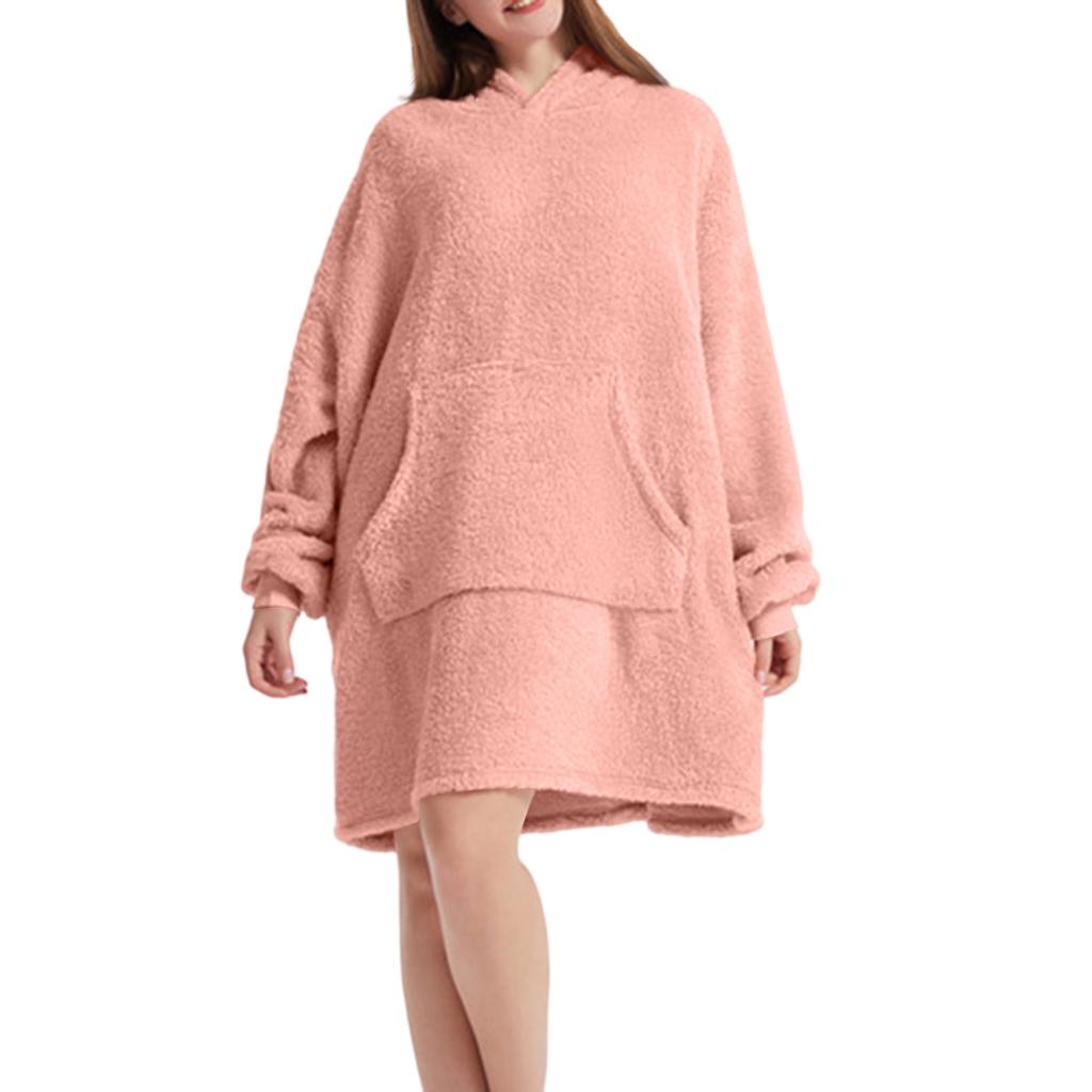 Women's Loose Thickened Double-Faced Fleece Hoodie Home Clothes Top