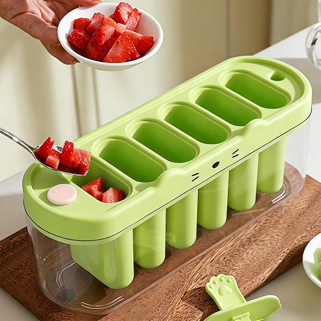 Pop Stick Maker Mold Popsicles Molds 6 Cavity Popsicles Molds Silicone Popsicles Maker Mold Ice Pop Molds Popsicles Sticks
