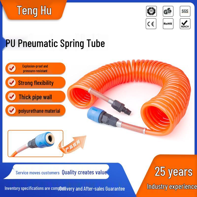 Hochdruck-Teleskop-Druckluftkompressor-Schlauch, Spiralschlauch, 8*5mm, 6/8/10mm
