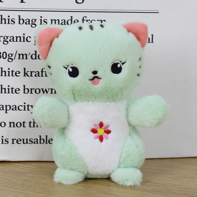 4-inch Little Flower Cat Plush Keychain - Cute Gift for Girls