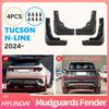 Mudguard Car Accessories for Hyundai Tucson N-Line 2024 Mud Flaps Fender 4PCS Black ABS Splash Guards  Set for Fender Mudguard