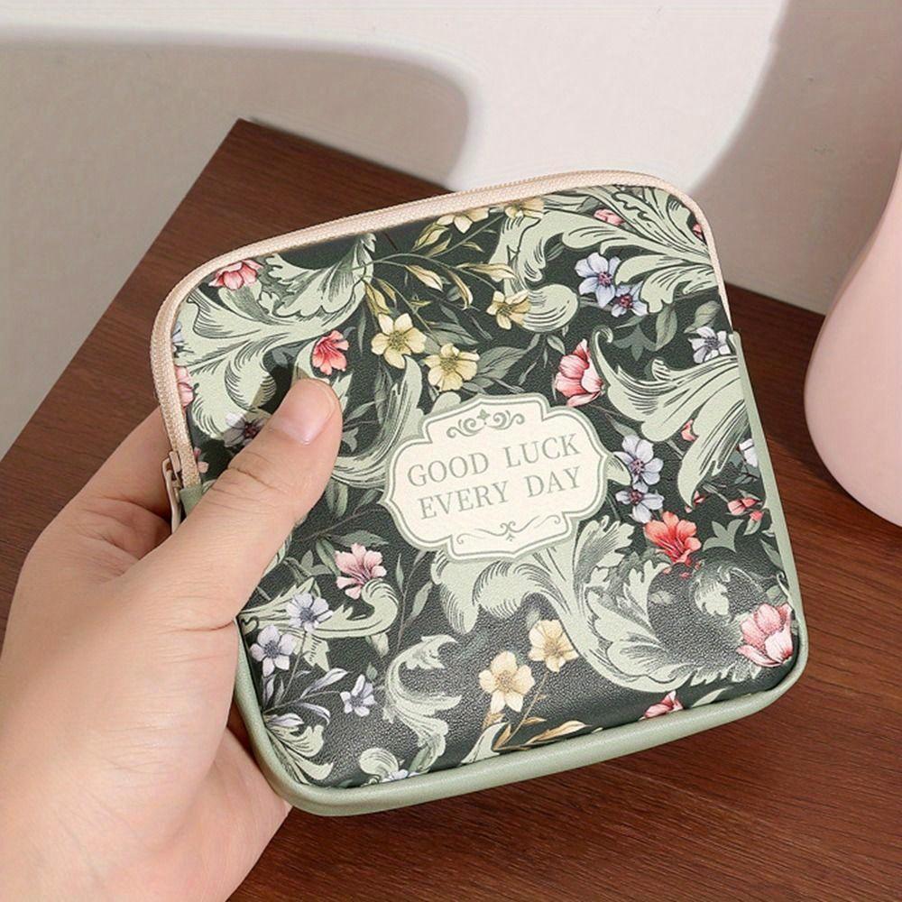 Sanitary Pads Bag Large Capacity Multipurpose Coin Purse Mini Data Cables Organizer Storage Bag