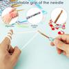 DIY Crochet Hook Tool Set with Storage Bag Soft Grip Protable Knitting Needle Tool Kit Presents for Beginner Knitting Enthusiast