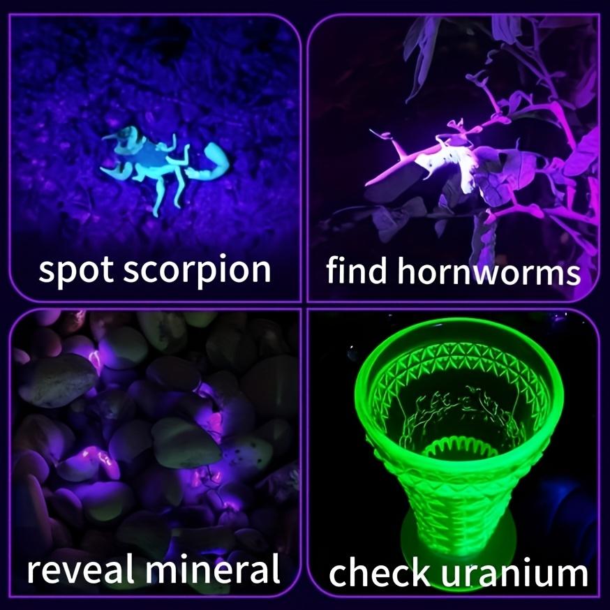1Support 100Piece LED UV395nm Flashlight IPX4Highly Waterproof Heavy-duty Aluminum Alloy Blacklight Lamp Used for Detecting Scorpions, Pet Urine