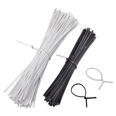 Black Plastic Coated Iron Wire White Cable Ties Multifunction Fix Strings