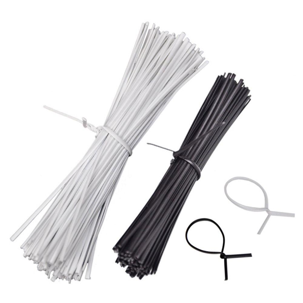 Black Plastic Coated Iron Wire White Cable Ties Iron Wire Cable Wrap Organizer
