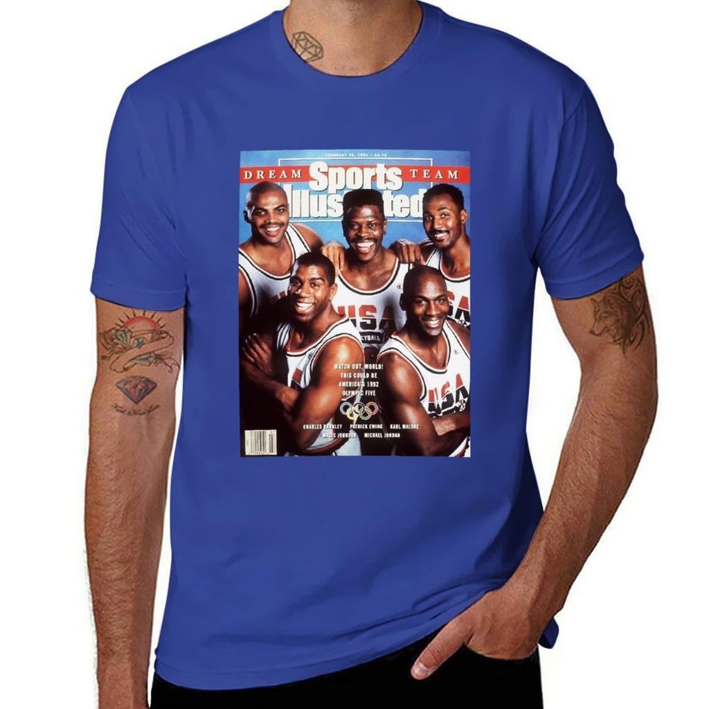 Dream Team USA Vintage 1992 Basketball Gift for Basketball Fan T-Shirt Tops Graphics Vintage Fitted T Shirts for Men