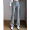 Elegant Long Office Plaid 2022 Summer High Waist Women's Wide Leg Capris Suit Pants for Women Skinny Flare Pants Woman Trousers