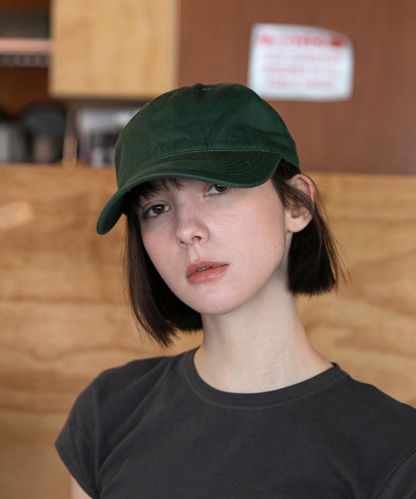 Chaebteo Casual Washing Ball Cap-Dark Green
