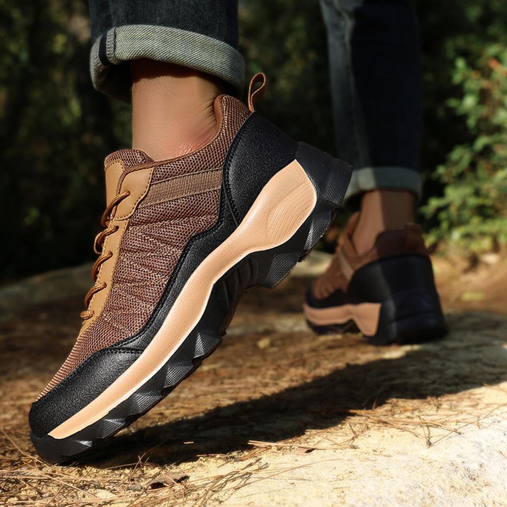 TUINANLE Non-slip Men Hiking Shoes Breathable Outdoor Wear Resistant Climbing Men Sneakers Tourism Mountain Shoes