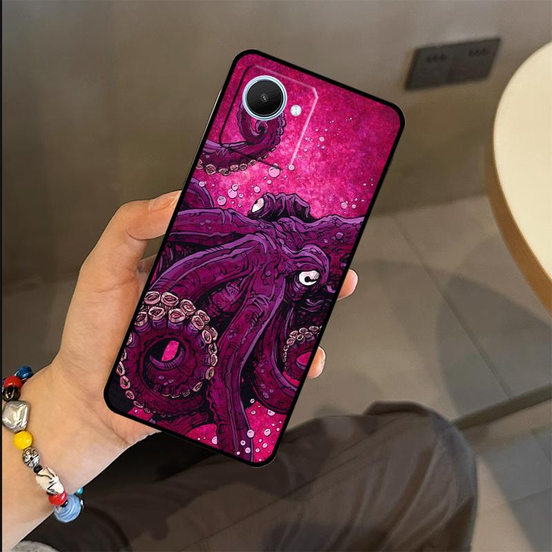 Octopus Walking Case For Realme C65 C67 C61 C53 C55 C51 C25 C63 C71 C75 GT6 GT7 Pro 11 12 13 14 15 Pro Plus