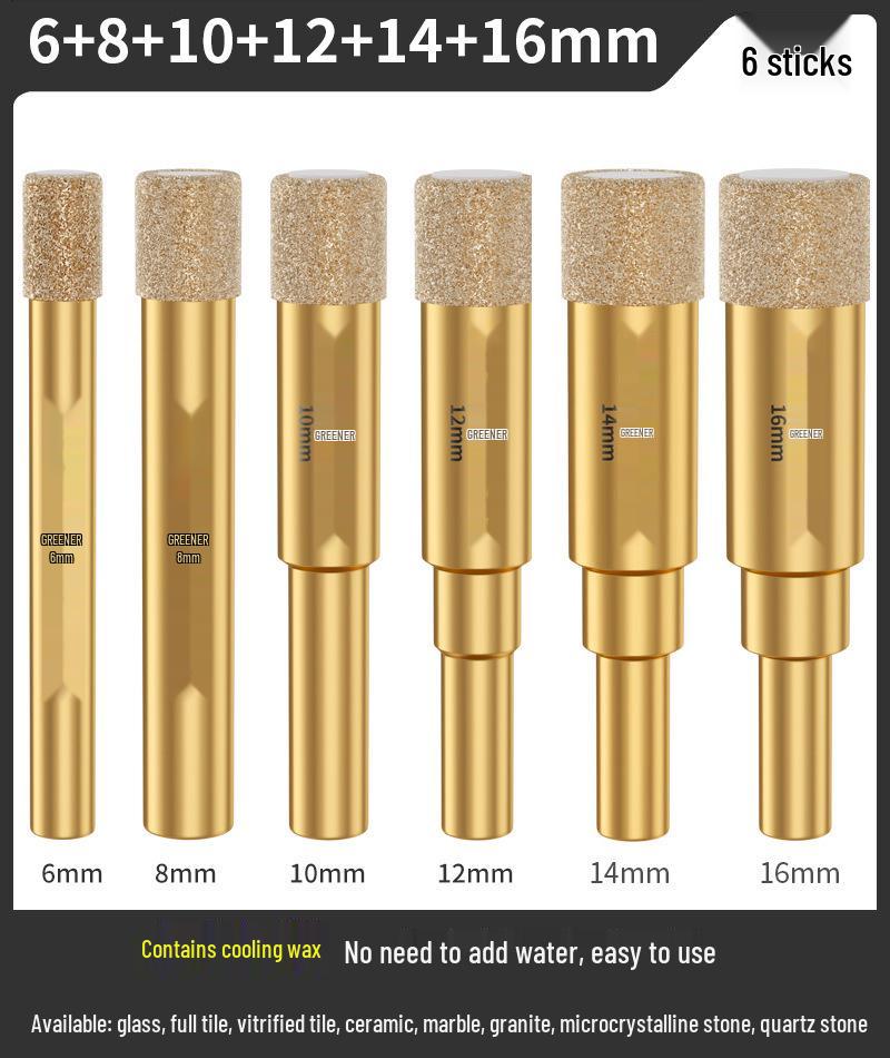 Green Forest 6mm Magnetic Hole Saw for Glass, Marble, & Vitrified Tile.