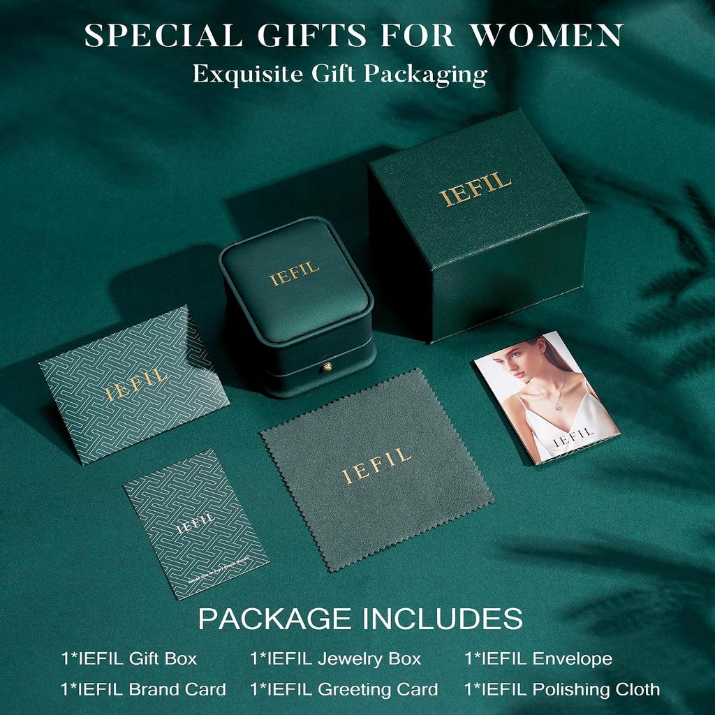 Iefil Rose Heart Birthstone Bracelets for Women