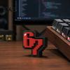 Desktop Stress Relief Toy 3D Printed 67 Clicker Fidget Toy, Pixel Art Desk Decor, Sculpture with Anti-Yellowing Decor Solid Base, for Office Home Fun