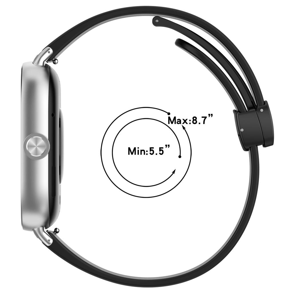 For Xiaomi Redmi Watch 4/Smart Band 9 Pro/8 Pro Silicone Strap Replacement Wrist Band with Folding Buckle