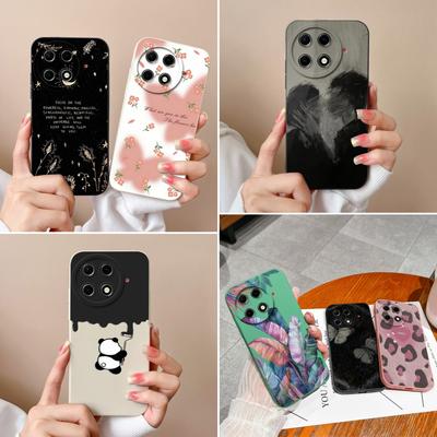 Tecno Camon 30 30S Pro 30C Spark Go 1 2025 Pop 9 20 Pro dėklas Korpusas Mielas Panda Estetika Itin plonas Skystas silikonas Pora Dangteliai Tecno Capa