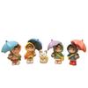 Cartoon Character Desk Ornament: Cute Umbrella-Holding Figure for Creative Office Decor