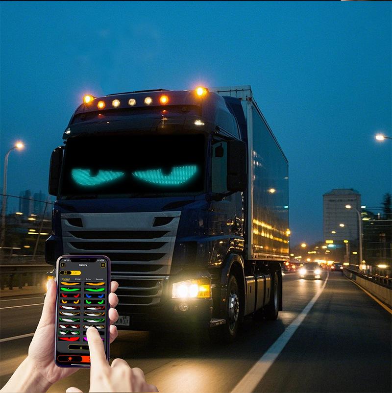 Truck Eye LED Bluetooth Dynamic Light Screen - Flexible Car Decoration