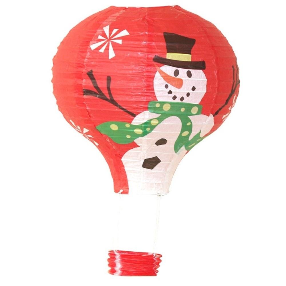 Santa Claus Reindeer Snowman Air Balloon Lantern Paper Lantern Decoration  Christmas Party Decor