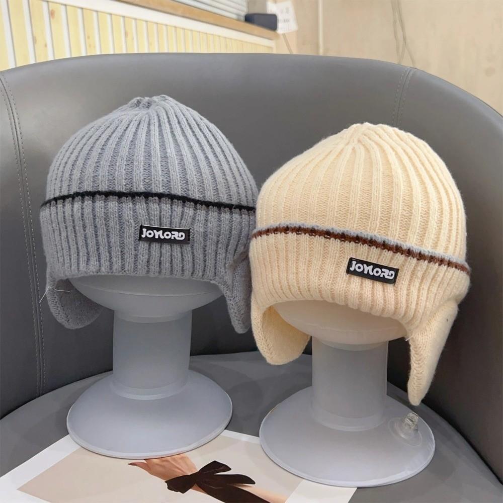 Warm Knitted Hat Thickened Ear Protector Cap Fashion Beanie Hat  for Outdoor Sports