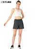 Gopuune Women's Fitness Shorts, Yoga, Training, Golf, Sportswear, Gym Shorts, Loungewear, Moisture-Wicking, Quick-Drying (Dark Gray, Size L)