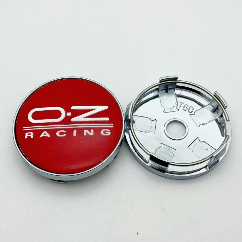 4Pcs 60mm Car Wheel Center Caps With OZ O.Z Racing Logo Emblem Badge Wheel Hubcaps Auto Rim Hub Cover Car Accessories