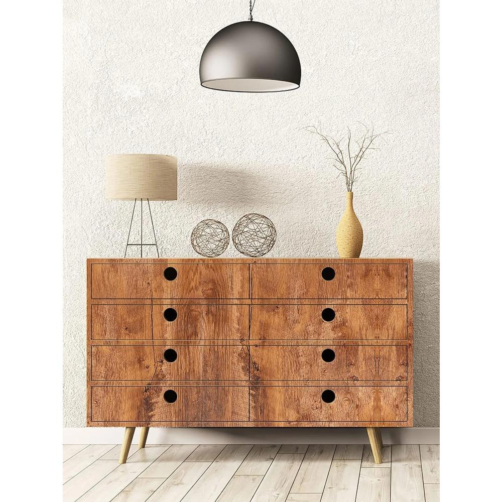 55cm Wide Wood Grain Home Decor Furniture Waterproof Vinyl Wall Sticker Self Adhesive PVC Wallpaper Kitchen Cabinet Door Sticker