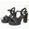 Fashion New High-heeled Sandals Summer Shoes for Women Platform Soft Leather Comfortable Heightening Women's Shoes Party Sandales Femmes