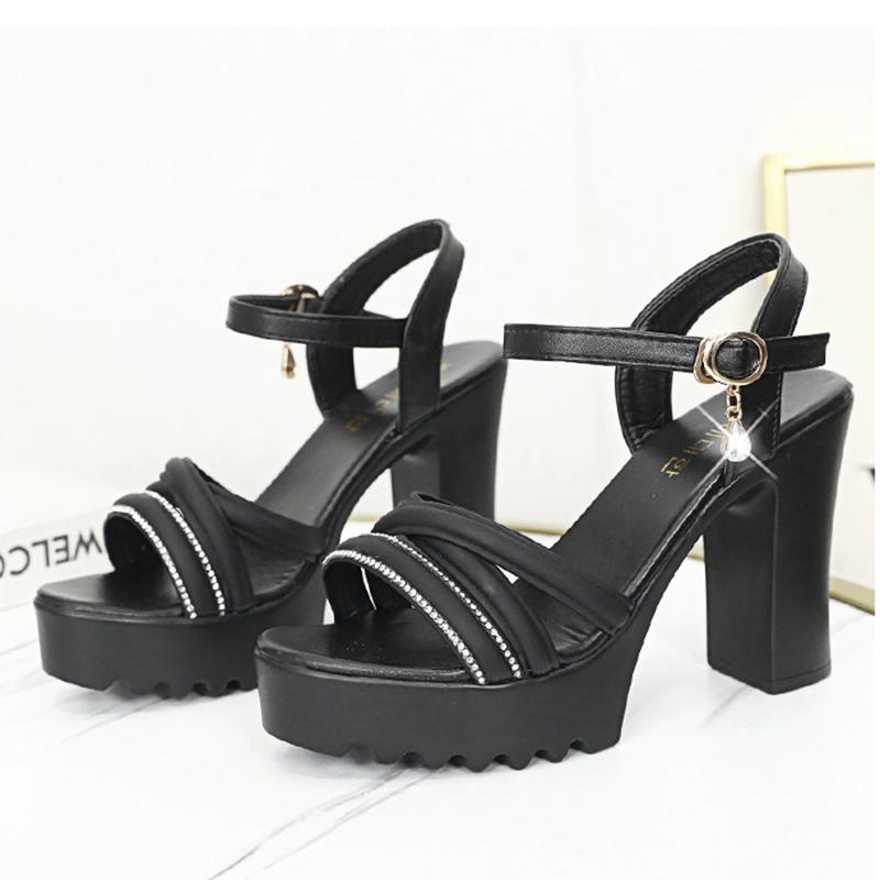 Fashion New High-heeled Sandals Summer Shoes for Women Platform Soft Leather Comfortable Heightening Women's Shoes Party Sandales Femmes