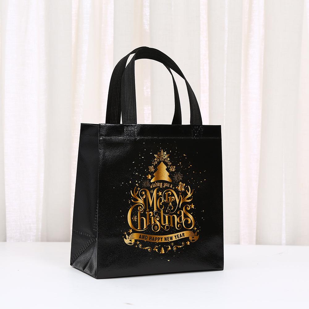 StoBag black gold christmas theme gift bags for sweets luxury designer bags festive holiday candy treat party favor tote
