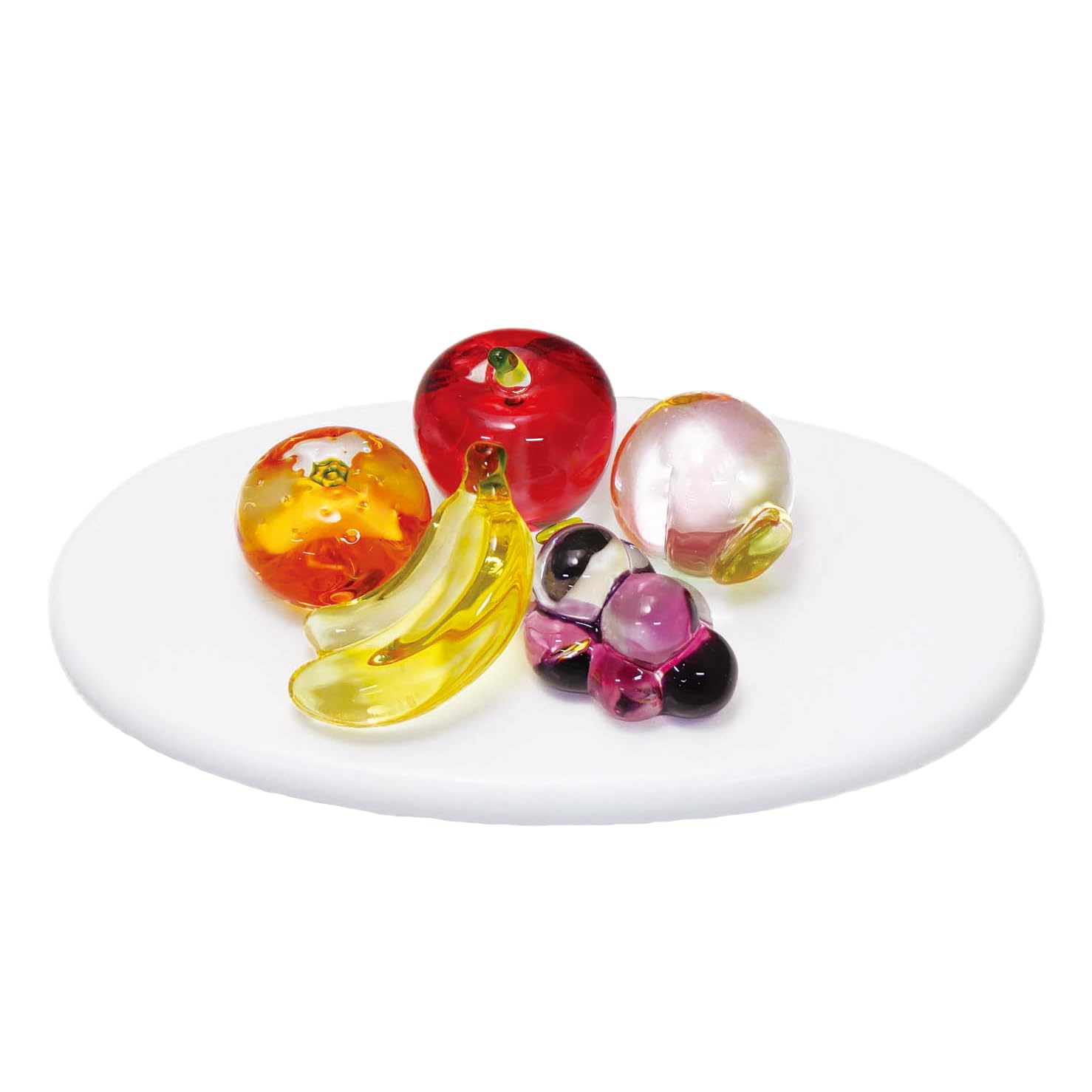 

Ryukodo Crystal Fruit 5-Piece Set, Fruit Offerings for Obon, Glass Ornaments