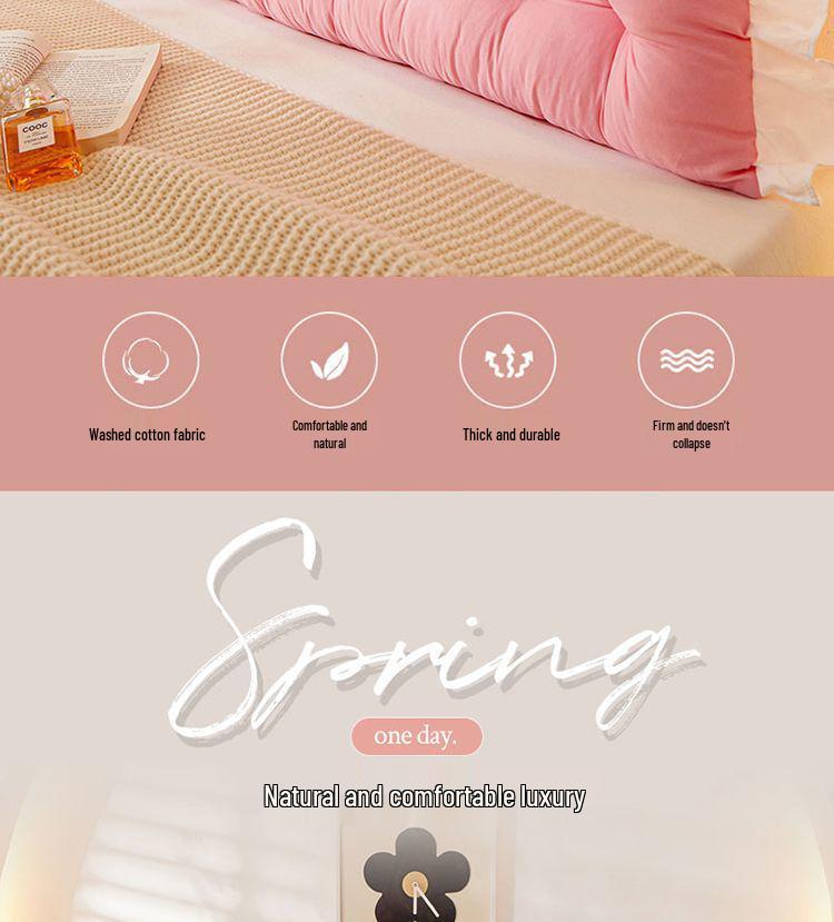 Koreanische Prinzessin Weiche Kopfstütze: Bett- & Sofa-Rückenkissen für Mädchen, Lese- & Studentenkissen