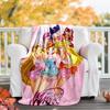 1pc W-Winx Club Theme Blanket - Digital Print, Polyester, Cozy for All Seasons, Perfect for Outdoor, and Travel